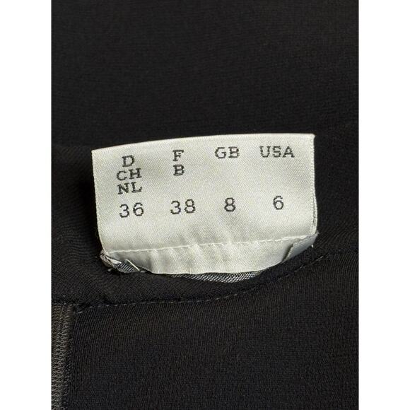 Max Mara Pianoforte Vintage 90s Black Cheongsam Sheath Dress 40 IT 6 US - Picture 7 of 12